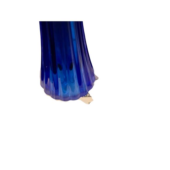 J.G. Durand Set of‎ 2 Leaded Crystal Double Cased Vases 12"/10" Cobalt Blue - Picture 7 of 9